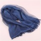 Female Double Layers solid Silk Scarves 