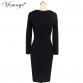 Women s Long Sleeve Elegant Pencil Dress32822878187